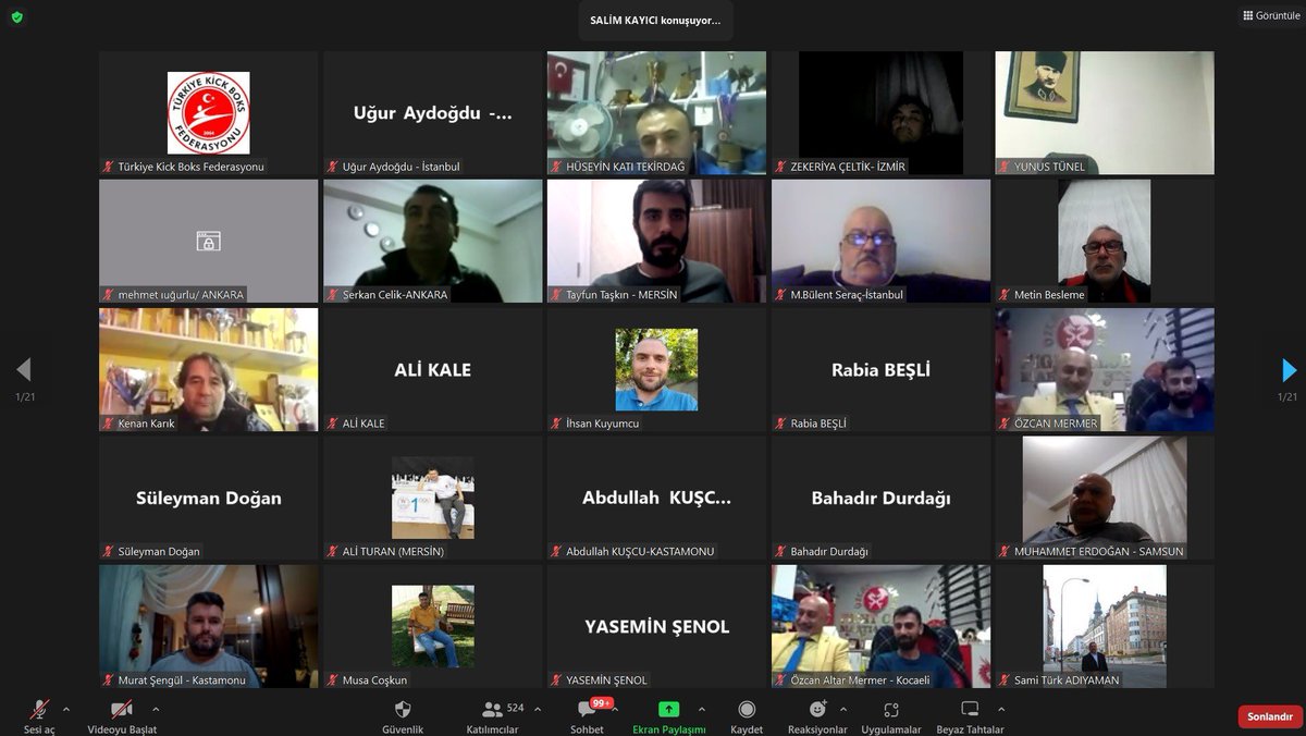 Haftasonu yaptığımız Kick Boks Online Antrenör Hakem Vize Seminerine Uzmanlık Alanları ile yaptıkları katkılardan dolayı; Prof. Dr. Ali TEKİN’e, Doç. Dr. Mustafa KARADAĞ’a, Dr. Emrah ÖZDEMİR’e, AFAD’dan Sn. Hüseyin Gökay KIRMIZIGÜL ve Sn. Gökhan ÖZKAN’a ve MHK Üyelerimize 1/2