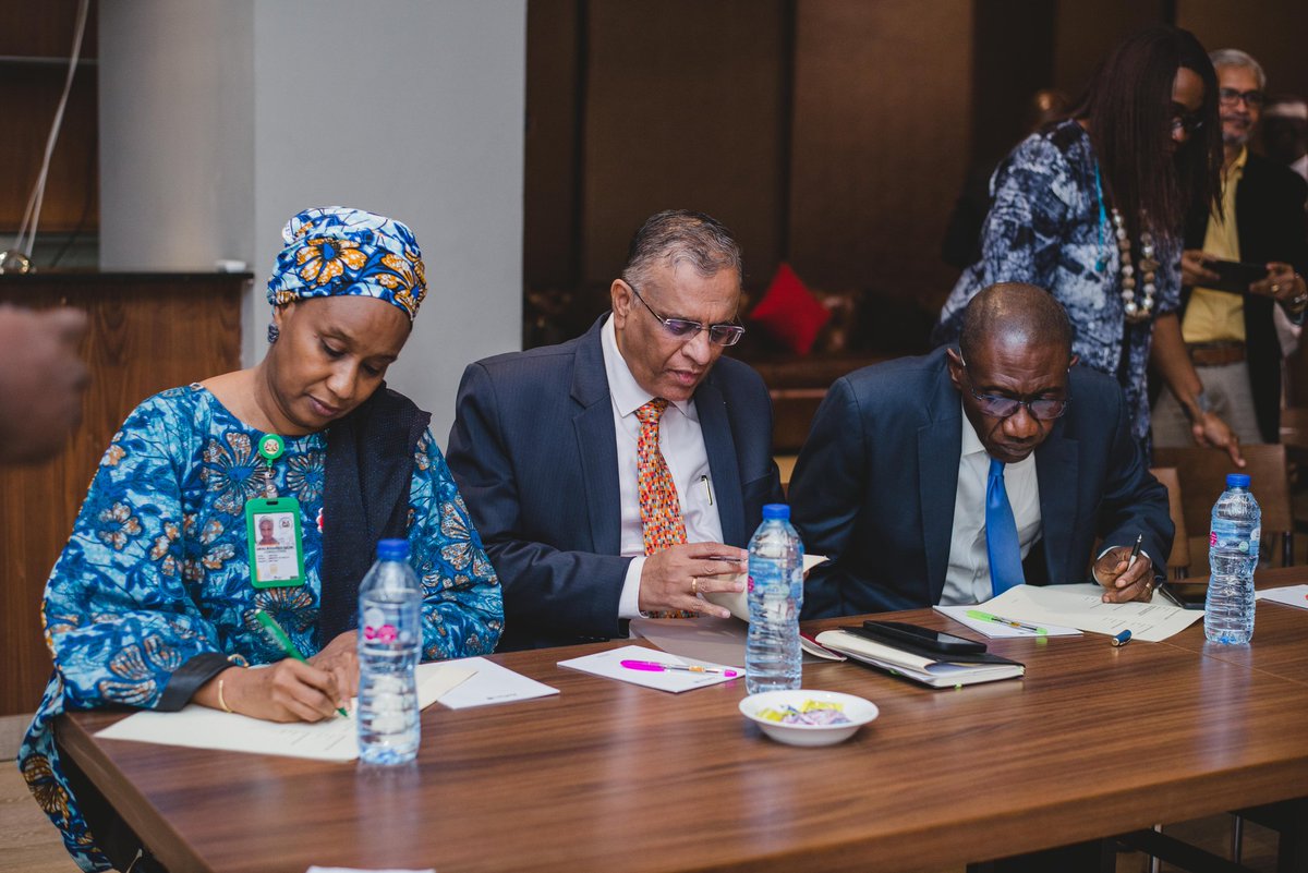 The Honourable Commissioner for Health, <a href="/KadunaMOH/">Kaduna State Ministry of Health</a> - Dr  <a href="/AMBaloni/">Amina Mohammad Baloni</a> signed a MoU with the Pharma Group <a href="/OfficialPMGMAN/">PMG-MAN</a> represented by <a href="/emzornigeria/">Emzor Pharmaceutical</a> , <a href="/SKGPharma/">SKGPharma</a>, <a href="/Jawa_pharma/">Jawa Pharmaceuticals</a>, and <a href="/UniquePharmaINC/">Unique Pharma Inc.</a> for the supply of high-quality and affordable #medicines through <a href="/KADHSMA/">Kaduna State Health Supplies Management Agency</a>