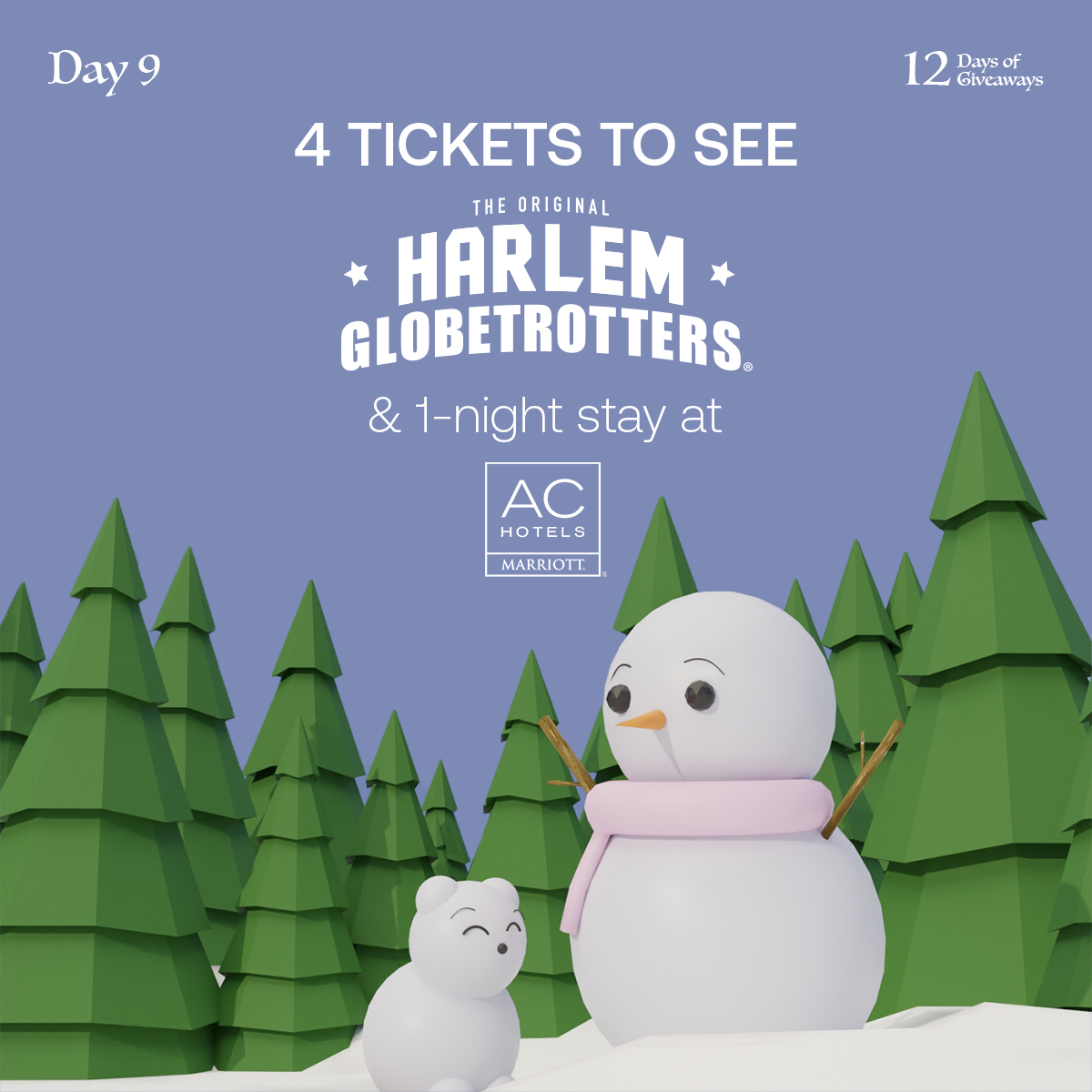 deltacenter's tweet image. DAY 9: Win four lower bowl tickets to see the @Globies at #VivintArena on February 27 PLUS a one-night stay at the AC Hotel SLC!
To enter:
1️⃣Follow @vivintarena 
2️⃣RT
3️⃣Tag a friend
*Winner will be DM’d 12/21 by 10am