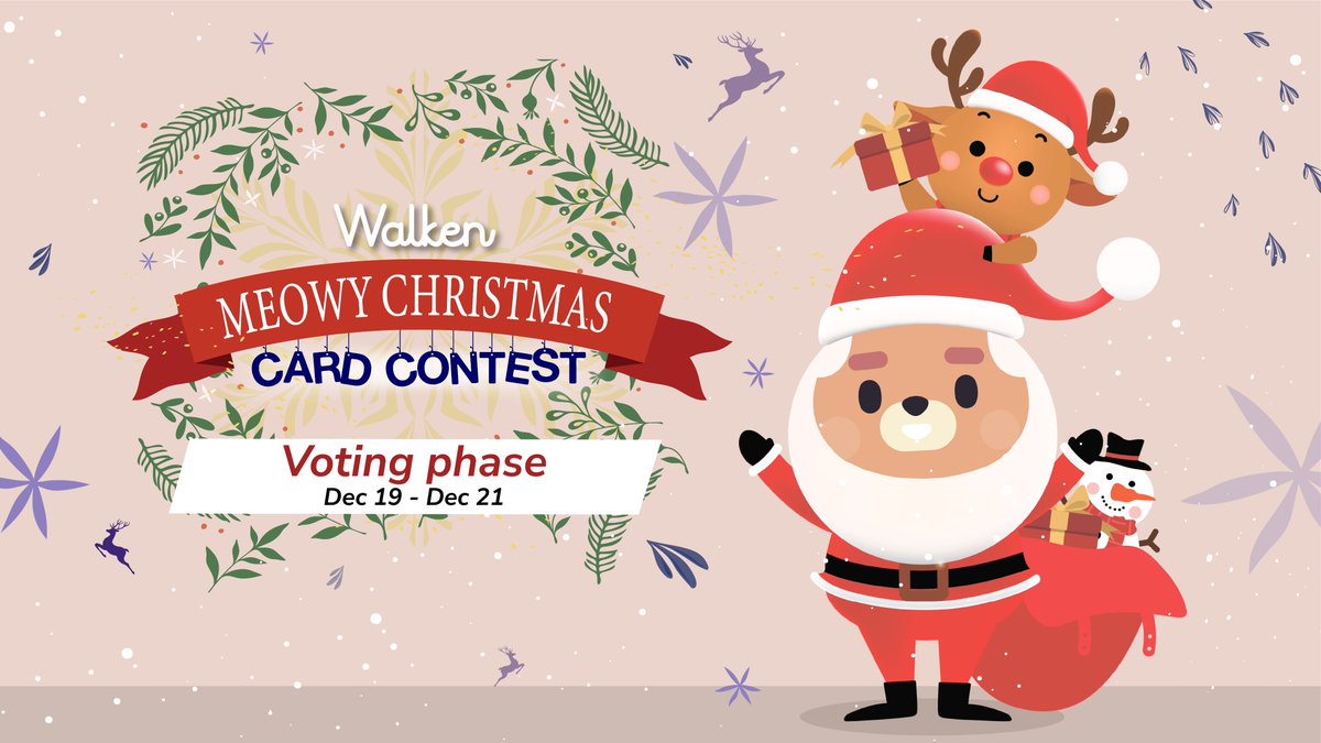 walken_io's tweet photo. 🎄 Meowy Christmas Card Contest🎄

📊 Voting Phase:
♦ Semi-Final stage:  Dec 19 - Dec 20.
♦ Final stage: Dec 20 - Dec 21. https://t.co/rkYmVLiDyR