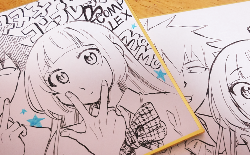お手紙のお返事用イラスト、 ハガキに描く時は耐水インク使ってるし、お天気も考慮しつつ投函してるけど、 もし到着までに汚れちゃってたら、違う構図で何度でも描くので何通でも送ってもらってOKですので~>< よろしくお願いいたします。