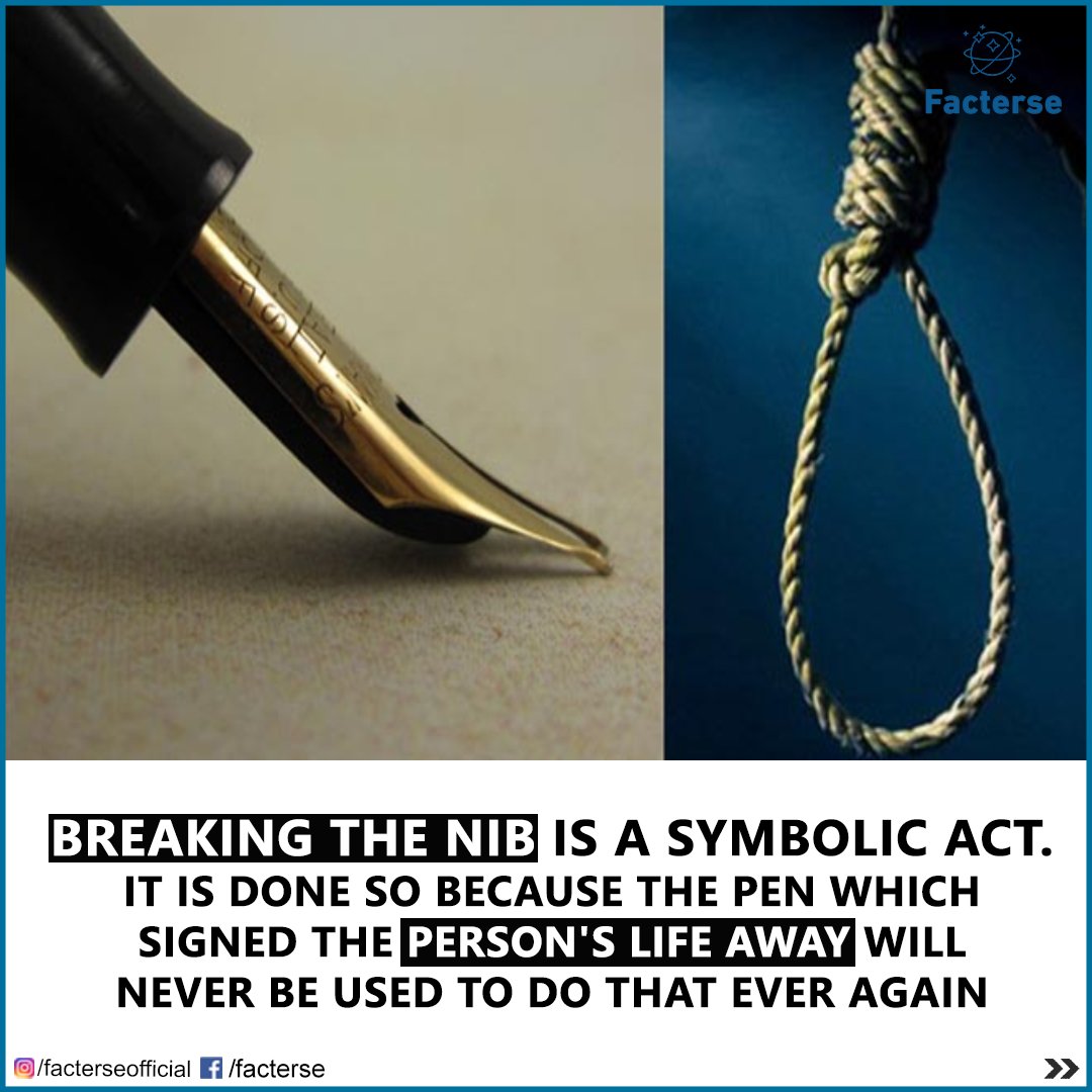 thefacterse's tweet photo. Ever wondered why judges break their nib after passing death sentence?

#judge #law #nib #nibbreaking #BREAKING #Facts #facterse #deaths #sentences #DeathSentence #pen https://t.co/hfjzdOcY5H