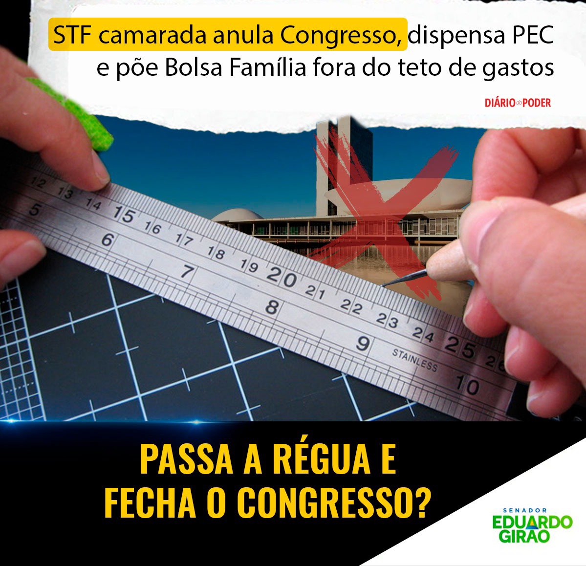EduGiraoOficial's tweet photo. JÁ VÍ ESSE FILME:PERSEGUEM CRÍTICOS,SERVINDO A PROJETOS DE PODER Q DESTROEM DEMOCRACIAS! Nenhum dia de trégua…No domingo à noite,TIRANIA da Toga brasileira ataca e estica corda +uma vez!Precisa de Congresso msm?Qualquer semelhança c/países acolá NÃO é mera coincidência.Paz &amp; Bem https://t.co/ZdPLnmrLbM