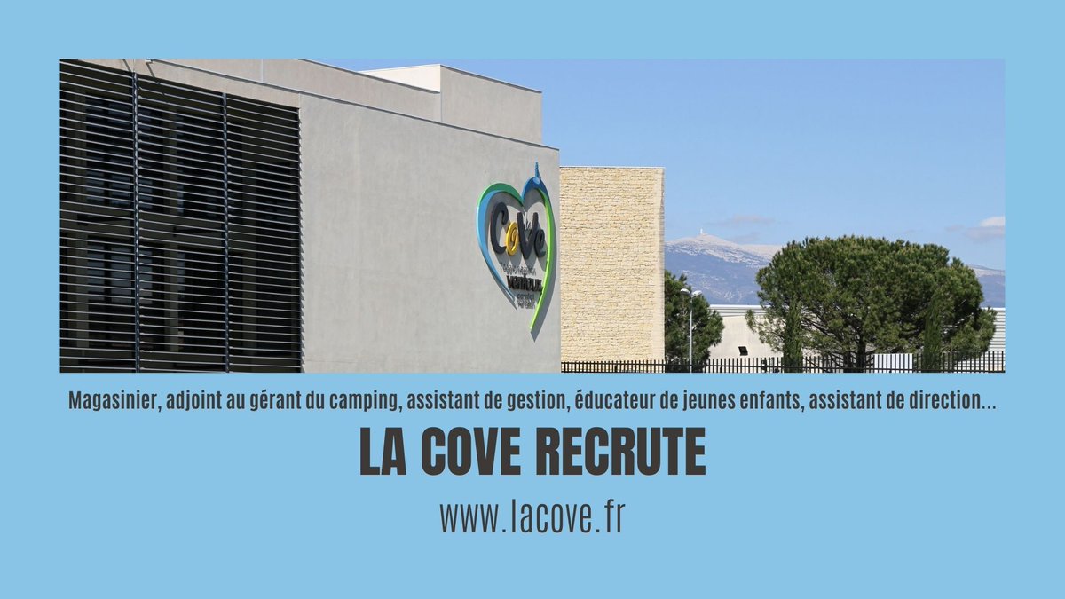 [EMPLOIS]
La CoVe recrute 👉 bit.ly/CoVeReCruT Magasinier, adjoint au gérant du camping, assistant de gestion, éducateur de jeunes enfants, assistant de direction…
.
.
#emploi #recrutement