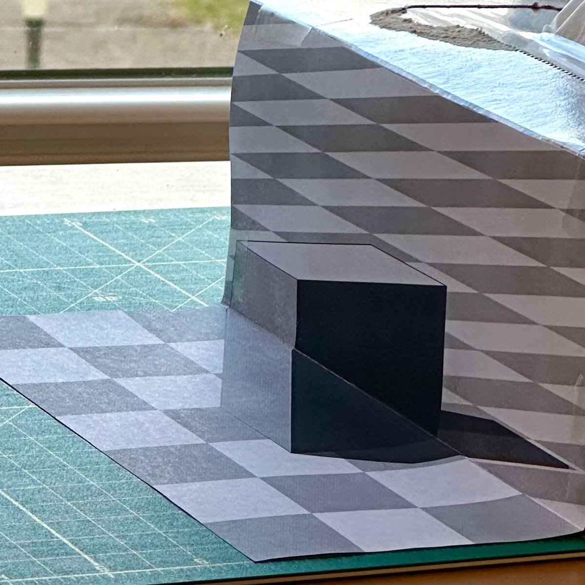 Dave Richeson on Twitter "Folded paper optical illusions—before and after folding
