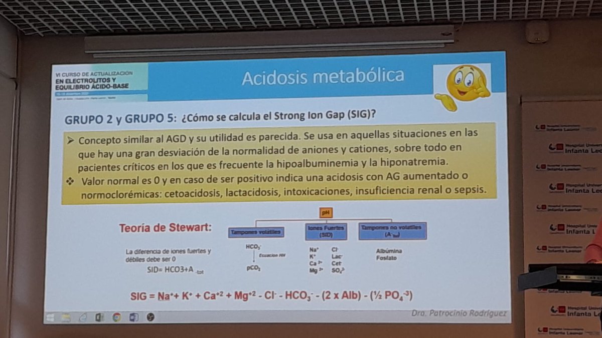 che_girl79's tweet photo. ¿Qué es el Strong Ion Gap (SIG)🆘️👉Como se calcula?
👉Cuando y Donde utilizarlo?
☆Herramienta útil a utilizar en pacientes críticos en contextos de Hipoalb e HipoNa (Sepsis,lactoacidosis, intx, IR)
☆Valor➕️ :>0 indica AM con AG ⬆️ o normoCl- #electrolitos22 #senefro https://t.co/KKhlZRrPEC