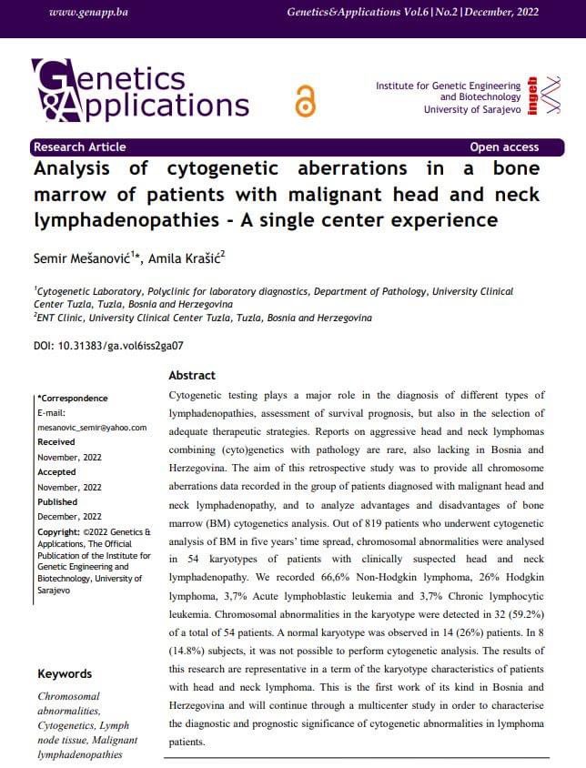 Genetics & Applications (G&A) tweet media