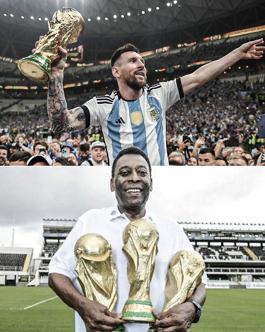 Pele the only player to win 3 world cups