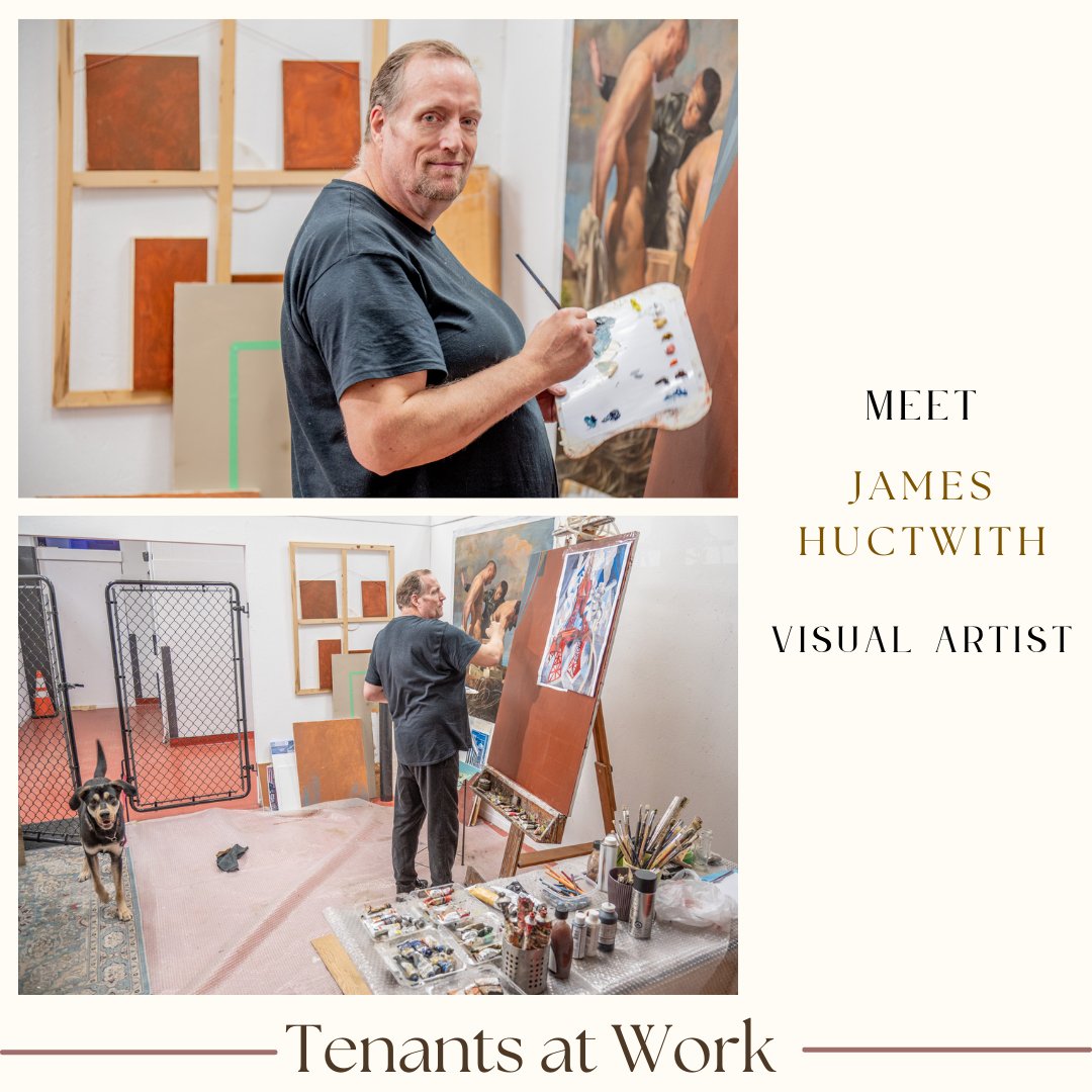 We caught up with tenant, @JamesHuctwith, a professional oil painter. He loves his space! He said, "It's a wonderful size, big enough to be able to spread out and arrange materials and work areas, and to step back see the work itself properly." Image: John Spaudling Photography