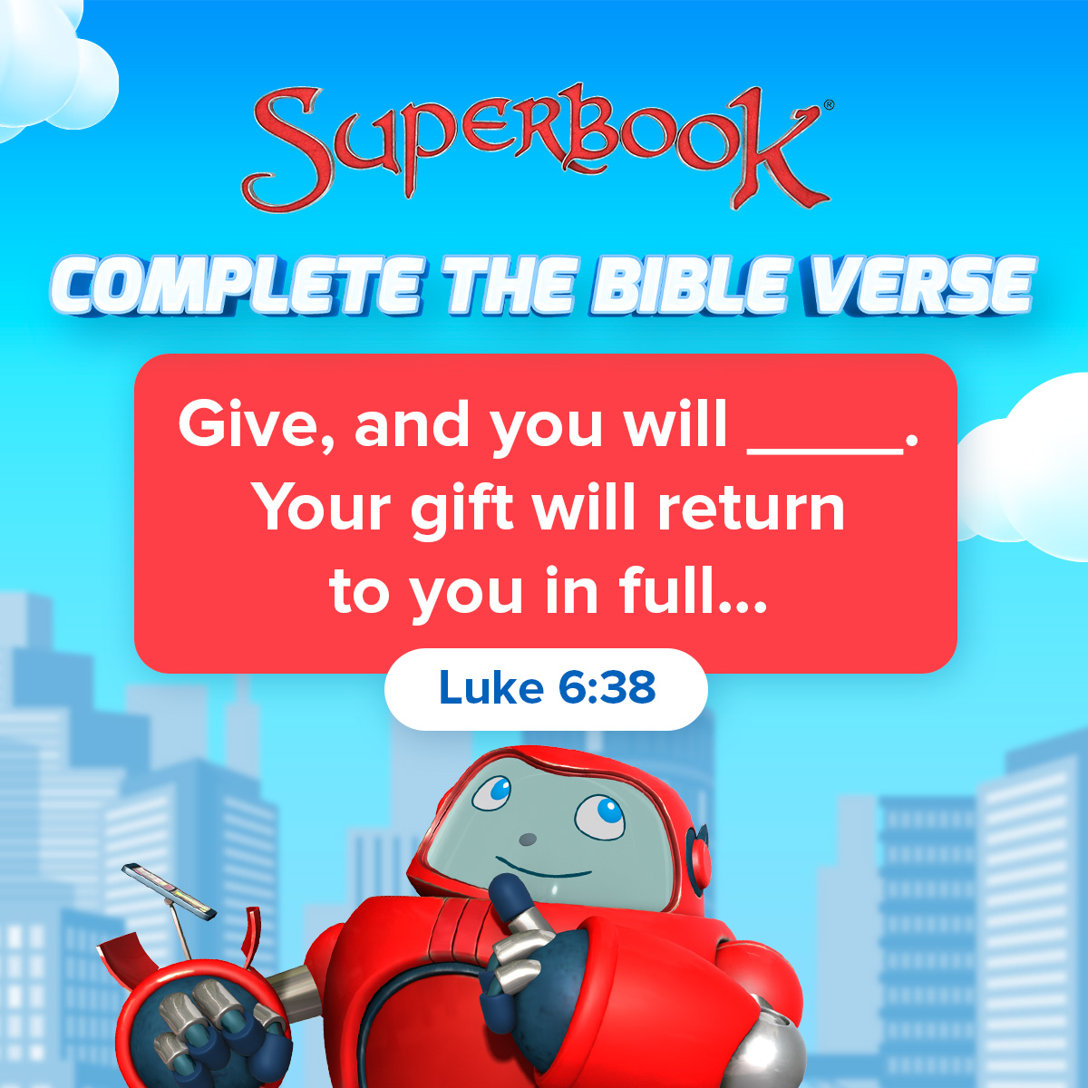 SuperbookTV's tweet photo. Are you familiar with this Bible verse? ⬇️ What's the missing word here? 📖✝️😊 #CompleteTheVerse #TwitterGames https://t.co/Rlu9IDK4vv