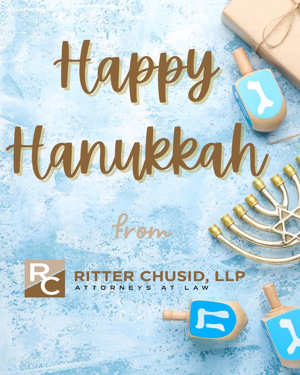 Happy Hanukkah from Ritter Chusid, LLP! #Hanukkah #Chanukah #2022 #lawfirm #attorney #lawyer