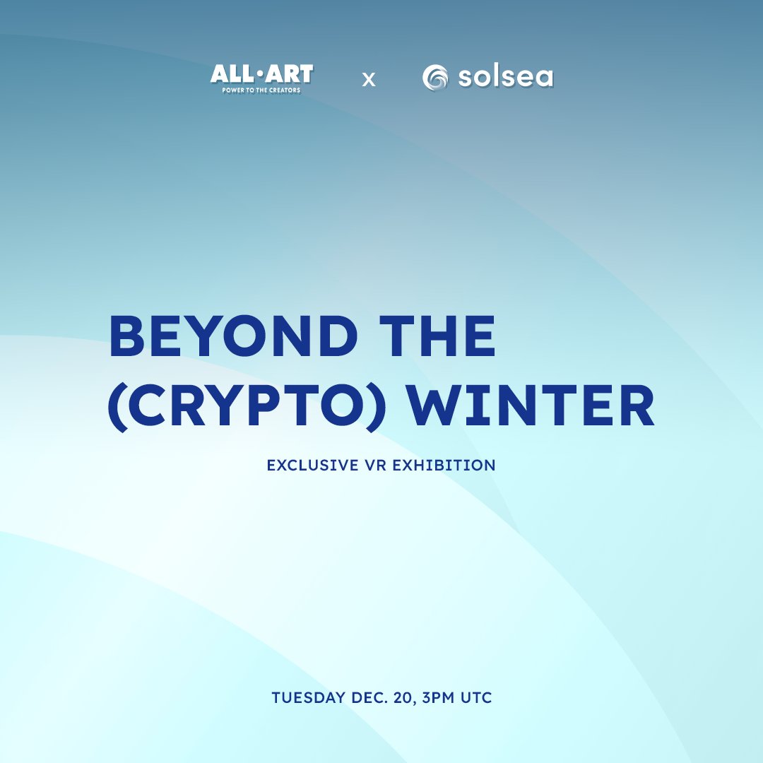 The exhibition “Beyond the (Crypto) Winter” brings together the artists and collectives who joined us in the #beyondthewalls in 2022.

The next two weeks are dedicated to you! Our community of talented creatives, working across different media, always looking toward the future.