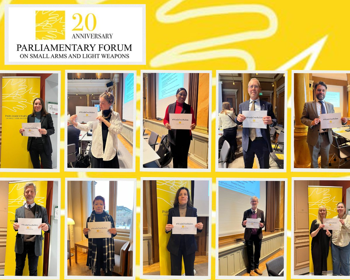 ParlForumSalw's tweet photo. Thank you for participating in @ParlForumSalw´s #WordsOverBullets #PFSALW20Years campaign to  prevent #SALW-related violence to contribute to #Peace and #SustainableDevelopment. Learn about our achievements in the 20th Anniversary Publication: 👉https://t.co/aOp0ZKK7OH https://t.co/tQlTvIKr4j