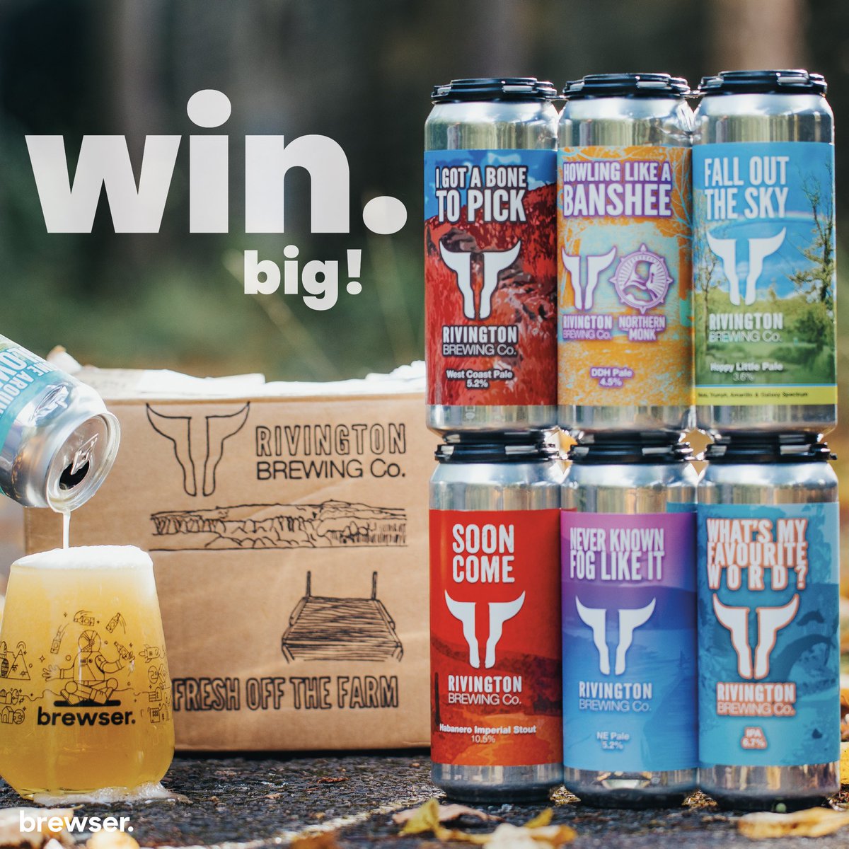 brewserbeer's tweet image. 💥BIG BEERY PRIZE TIME💥

WIN 3x @rivingtonbrewco x @brewserbeer boxes and a merch bundle!

1. Like this tweet
2. Follow both @rivingtonbrewco and @brewserbeer
3. Tag 2 pals you're sharing this haul with
4. Retweet or Quote tweet

This comp is also running on Instagram. Rules👇