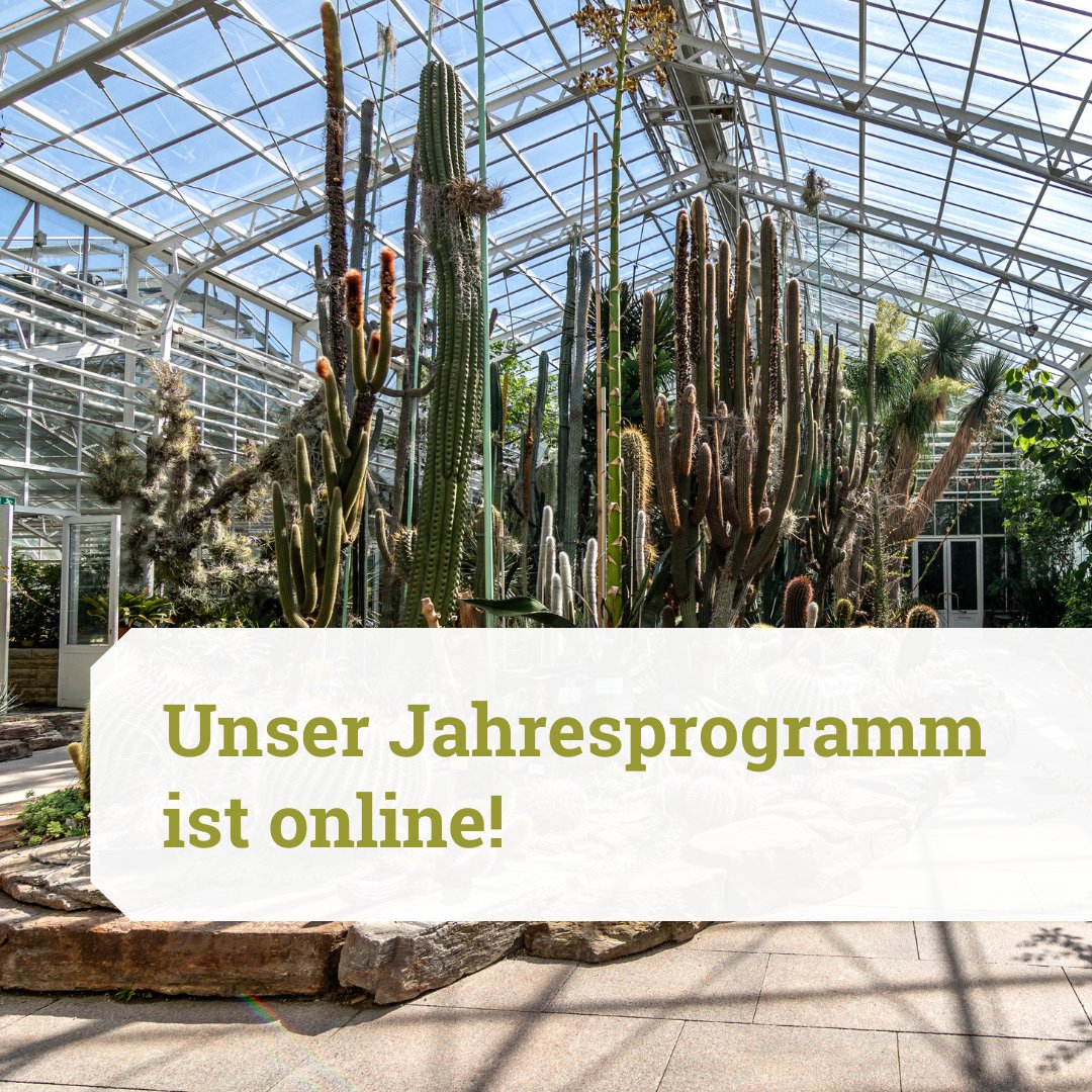 Frohes neues Jahr! 🎉 Während wir uns noch eine kleine Verschnaufpause gönnen, könnt Ihr bereits in unserem Jahresprogramm stöbern. Auch unser Programm, welches im Rahmen des Flower Power Festivals hier am Garten stattfinden wird, findet Ihr unter botmuc.snsb.de/programm.