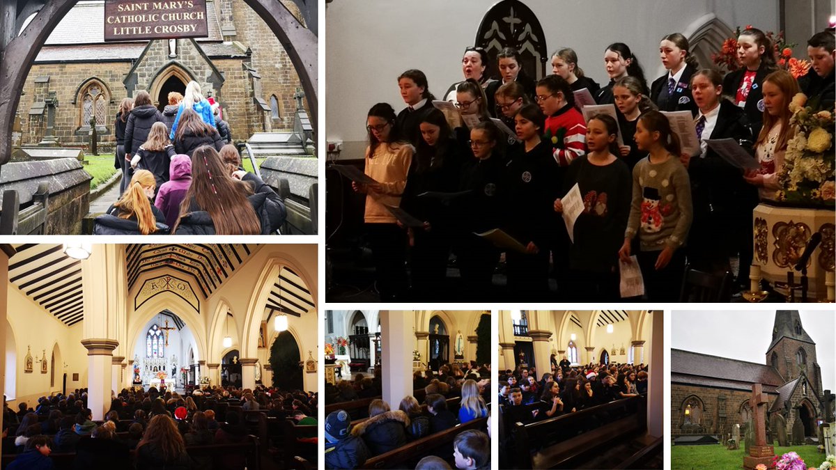 HFCHSThornton's tweet photo. Pupils walked to St Mary's Church in Little Crosby for a service this morning. https://t.co/gWP6aZ0PZB