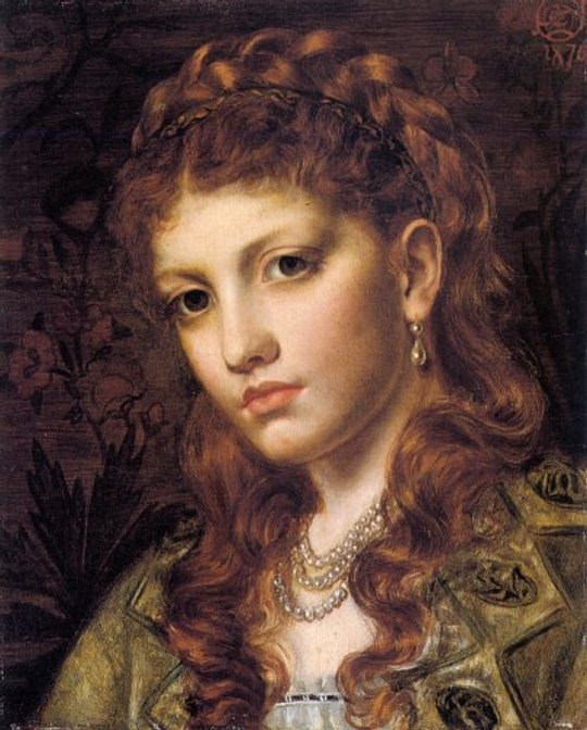 HrothN's tweet photo. Fiammetta zou volgens verschillende onderzoekers staan voor Maria d’Aquino, een onechte dochter van Robert van Napels, de vrouw waarop Giovanni Boccaccio verliefd was.
#Decamerone
🎨 'Fiammetta' (1876), Emma Sandys https://t.co/A0eoA6xF4N