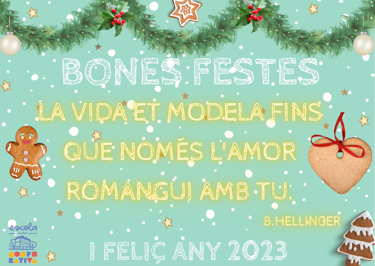 escolacoope's tweet photo. L'escola Ciutat Cooperativa us desitja bones festes! https://t.co/gWYXVJqvyK