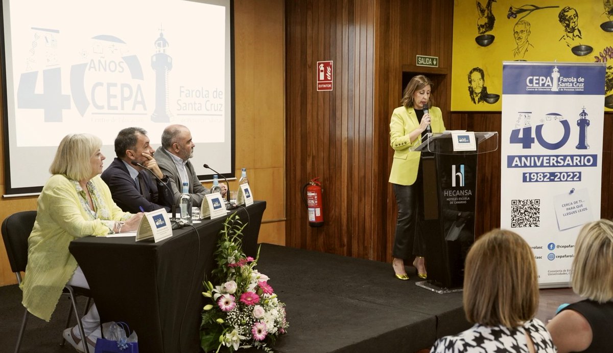 Educación Gobcan (@educaciongobc) on Twitter photo El Centro de Educación de Personas Adultas Farola de Santa Cruz celebra sus 40 años
🎓En este periodo el centro ha registrado más de 33.000 estudiantes y ha contado con cerca de 1.000 docentes que han propuesto unos 5.000 títulos y certificaciones
+ℹ️👇
www3.gobiernodecanarias.org/noticias/el-ce… El Centro de Educación de Personas Adultas Farola de Santa Cruz celebra sus 40 años
🎓En este periodo el centro ha registrado más de 33.000 estudiantes y ha contado con cerca de 1.000 docentes que han propuesto unos 5.000 títulos y certificaciones
+ℹ️👇
www3.gobiernodecanarias.org/noticias/el-ce…
