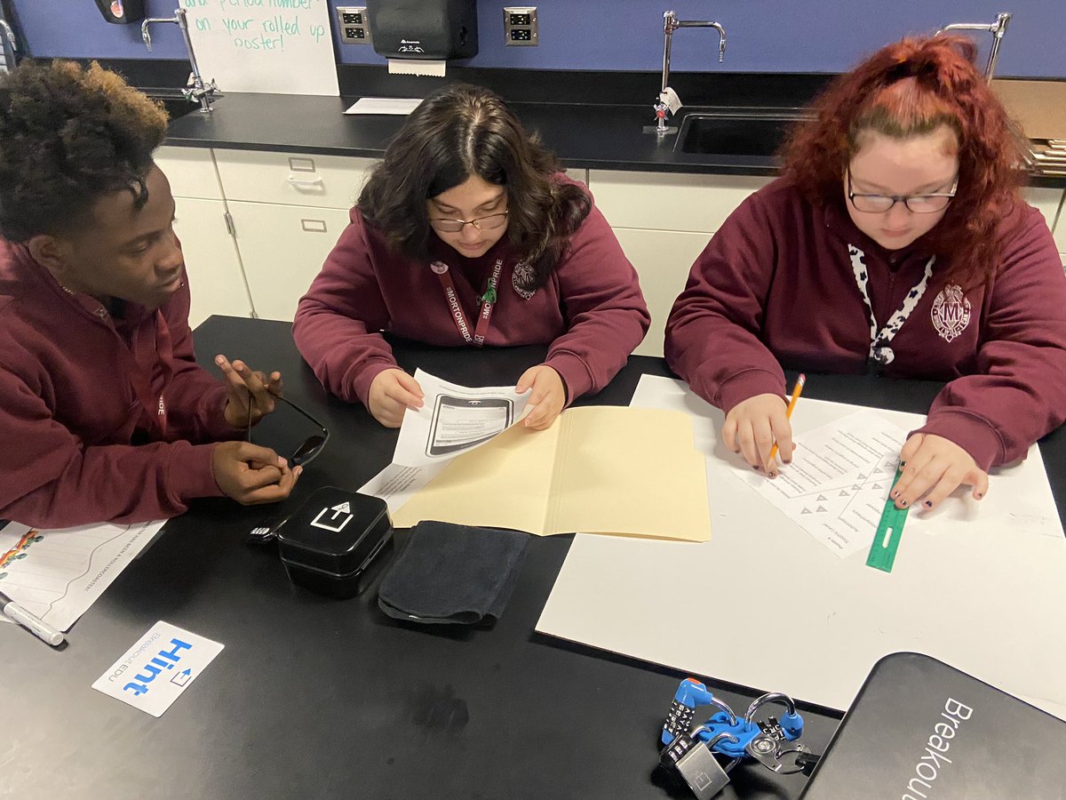 Last day before finals! Reviewing with Breakout Boxes 🔐 #mortonpride