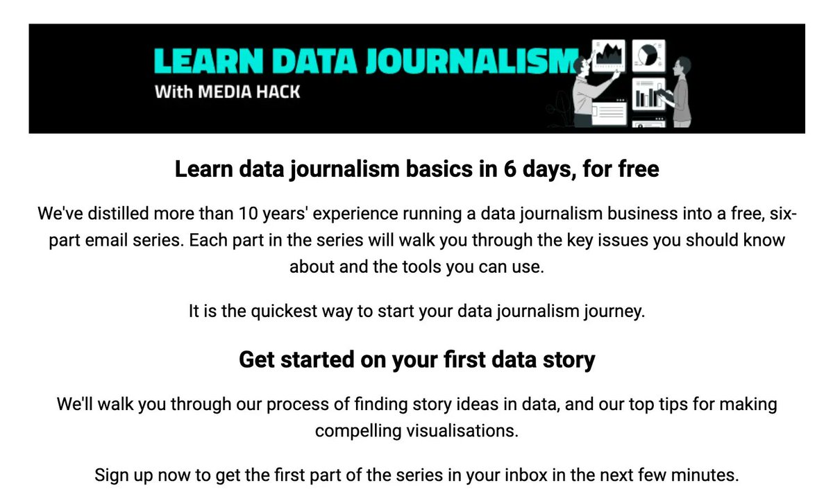 gijnAfrica's tweet photo. Want an introduction to data journalism?

@mediahackza created a free, 6-part email series covering the basics of data journalism, tools, data sources, tips for cleaning &amp; finding stories in data, &amp; more.

 Sign up 👉 https://t.co/rkvyDmGWFv https://t.co/9aBEsz4Pj1