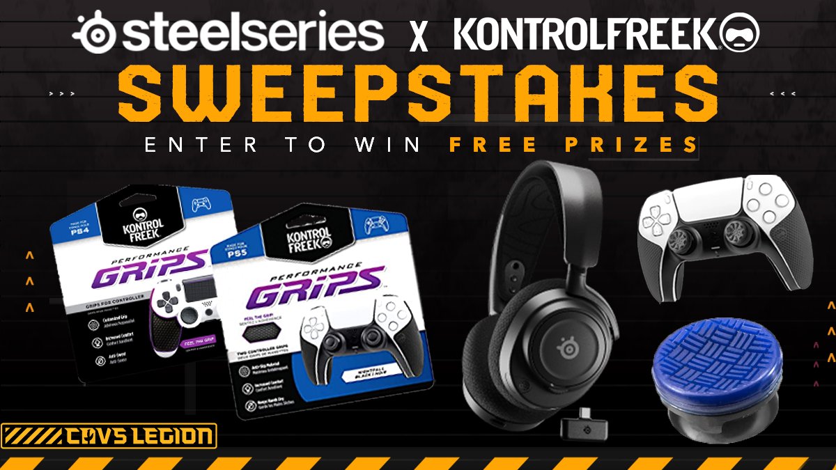 🚨 SWEEPSTAKES 🚨 Enter below to win a chance for a new NOVA 7 headset and for more amazing gaming equipment! 

To Enter ⬇️ 
1. Retweet this tweet
2. Follow <a href="/SteelSeries/">SteelSeries</a>
3. Follow <a href="/KontrolFreek/">KontrolFreek</a> 
4. Follow <a href="/CavsLegionGC/">Cavs Legion GC</a> 
5. Comment With A GIF