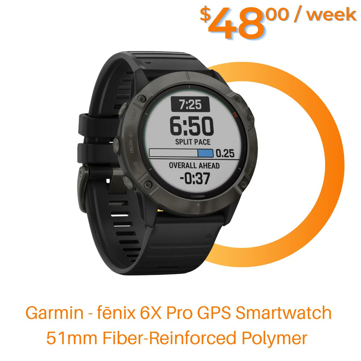 SublifyCom's tweet image. Start your lease now: buff.ly/3uWNuX0  
Keep track of your fitness progress with this Garmin fenix 6X Pro Solar multisport GPS watch. 
#sublify #garmin #pro #solar #multisport #gps #smartwatch #satellite #navigation #charging #wifi #watch #tech #fitness #technology #gears