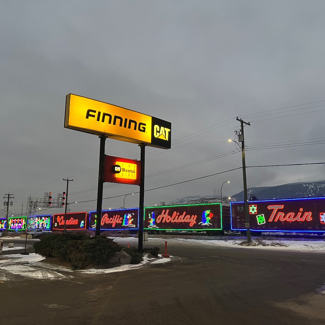 finningcanada's tweet photo. The @CanadianPacific Holiday Train stopped by our Kamloops location over the weekend!
#Finning #FinningCA #CPHolidayTrain https://t.co/462xeiaBD9