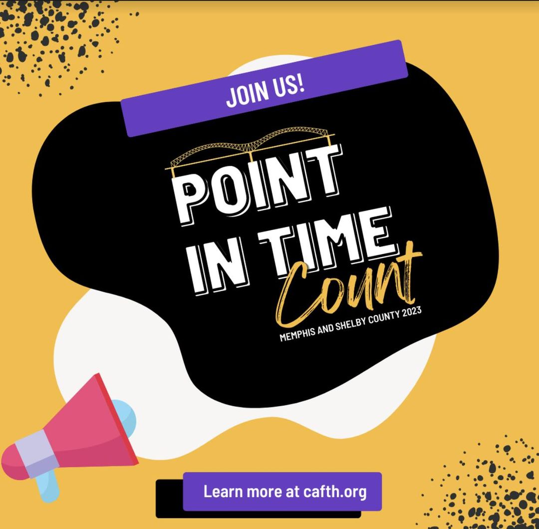 We have 40 out of 100 volunteers signed up to help! But we need YOU!😊 The Memphis/Shelby County Point in Time Count is happening the morning of January 25, 2023, and we need your support to make it successful! Visit cafth.org/point-in-time-…