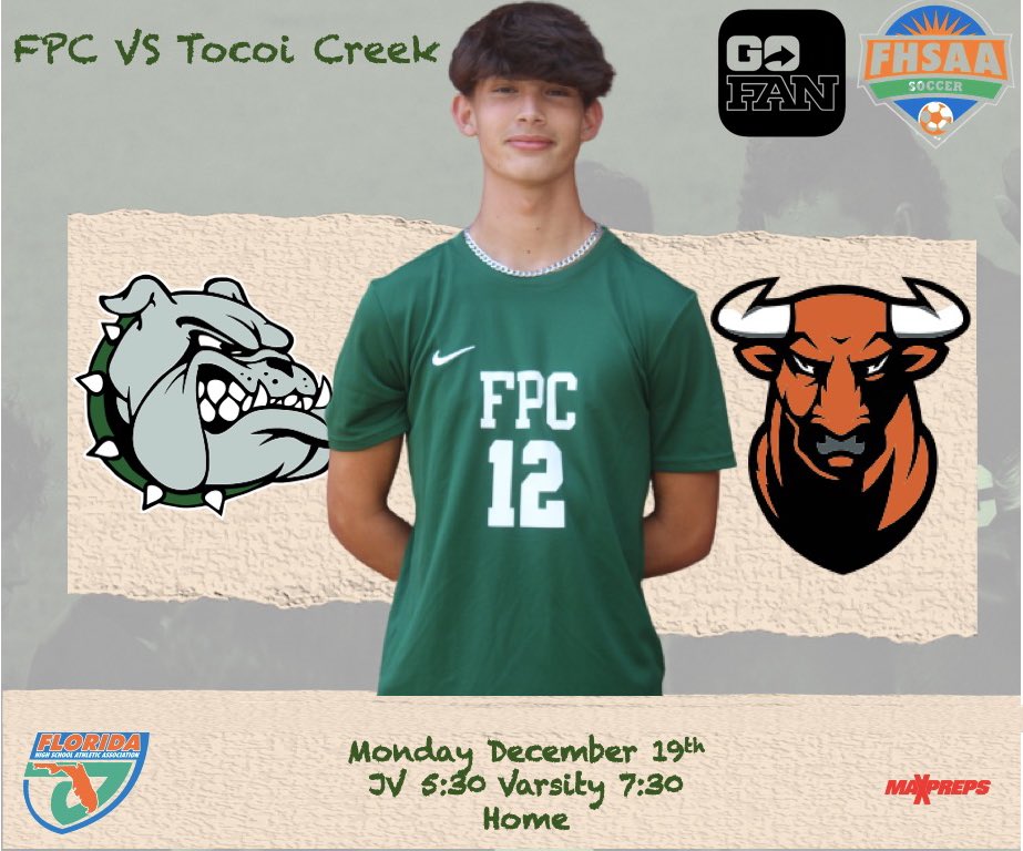 Back at home !! 

🆚 Tocoi Creek 
🕢  JV 5:30 Varsity 7:30
📍 Home
🎟️ $5 Tickets on Gofan 

Boys are finally back at home for the first of two home games this week. Boys take on The toros of Tocoi Creek as they look to continue their good run.  

#GoBulldogs | #BulldogPride
