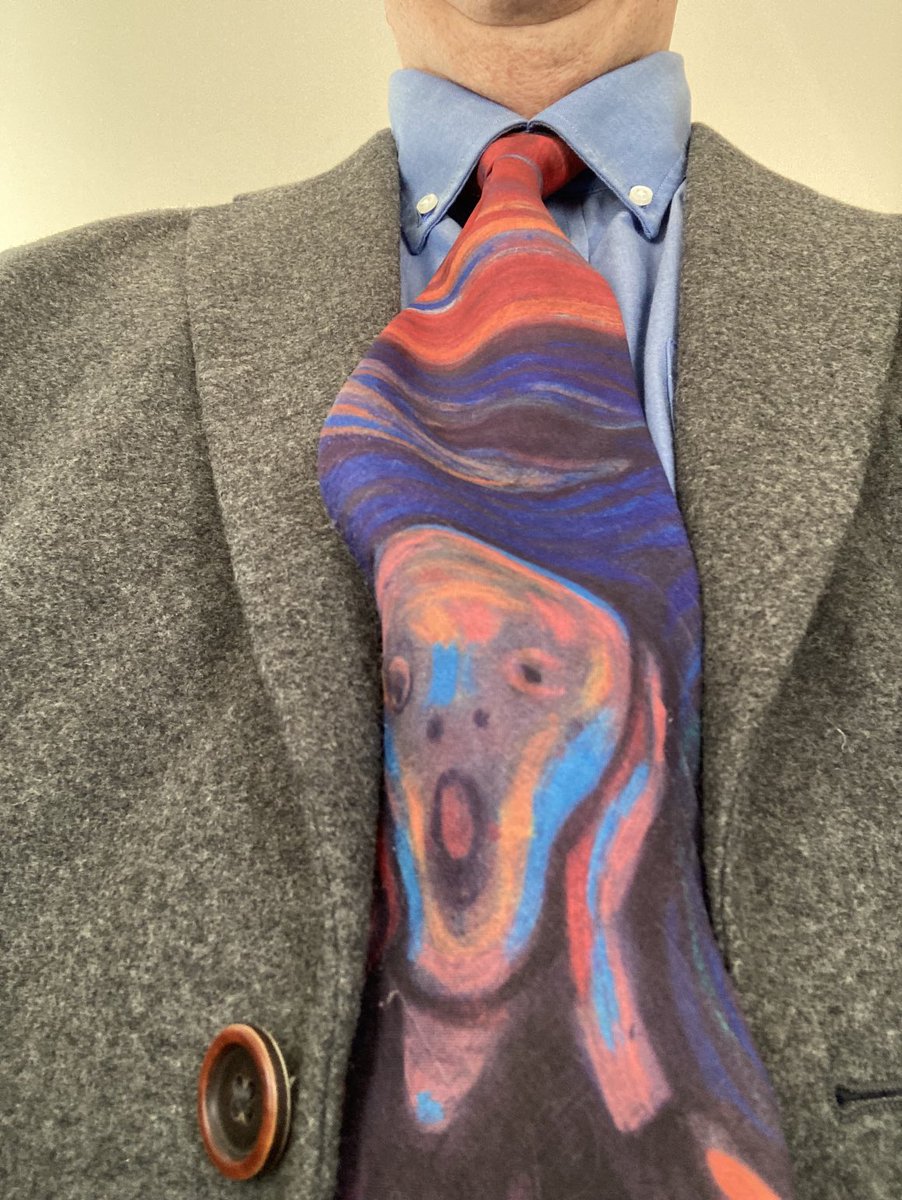 Final exam time, so the Scream tie makes another appearance…