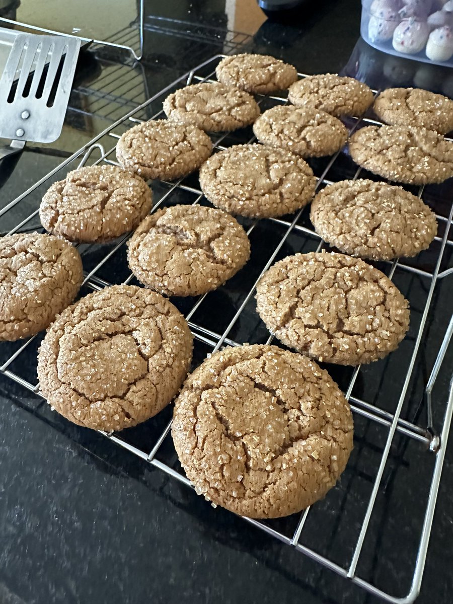 Branded_Nerd's tweet photo. Lord Eshteross’s Maple Ginger Cookies with Turmeric are the prettiest cookies I have ever made in my life and they’re delicious too. Added some gold sugar to the raw sugar so they sparkle a little in the light @CriticalRole https://t.co/zPVIl0zGbs