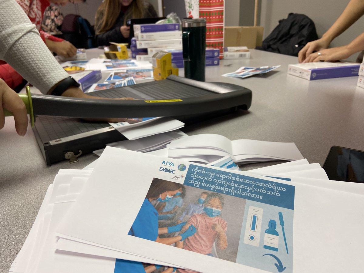 Working together for a happy, healthy holiday season ✨
The EMBARC team distributed free COVID-19 test kits with language instructions to Burma community churches across metro DSM. EMBARC's test kit drop is supported by the Health Equity Campaign at RIVA, and @PHCIowa!