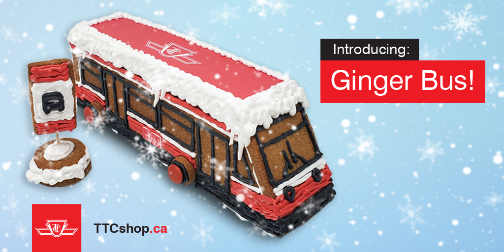 TTChelps's tweet photo. Spread holiday cheer this season with TTC’s new gingerbread bus! Order yours today at https://t.co/IWFpm80qmA
Order by December 19 to ensure your items are delivered before Christmas.
#happyholidays #shopttc #shoplocal #gingerbreadhouse #giftideas #ttccommunity #6ix https://t.co/rpyRTkjsDQ
