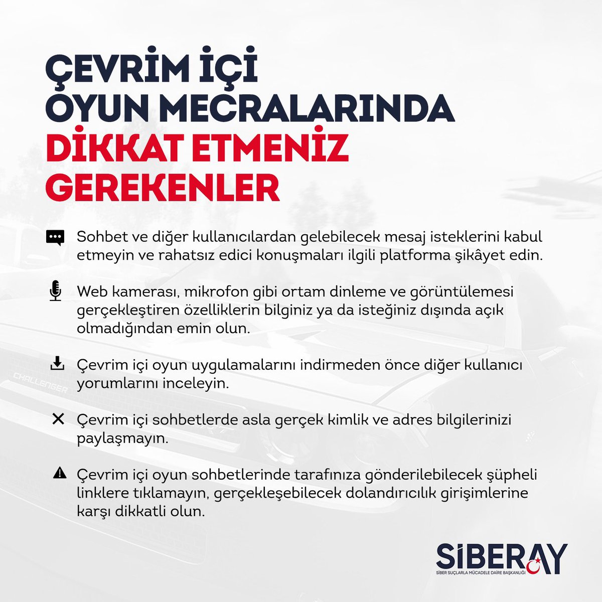 SiberayEGM's tweet photo. 🌐🎮 Çocuk, genç ya da yetişkin yaş gruplarından kullanıcıların çevrim içi oyun platformlarında karşılaşabilecekleri başlıca güvenlik riskleri nelerdir❓

🔐Çevrim içi oyun mecralarında özellikle kişisel veriler ve dijital güvenlik konularında nelere dikkat edilmeli❓

#SİBERAY🌙 https://t.co/y9kl2hPQKj