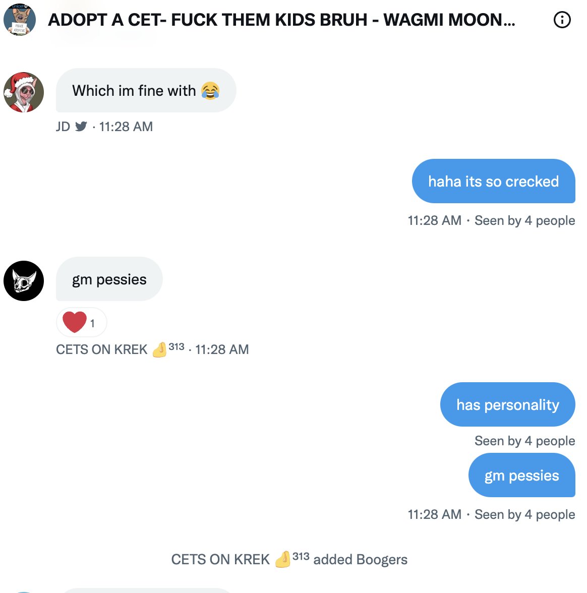 seeyouinzion's tweet photo. HOLY WTF @boogerswtf has entered one of the best DAO in all of SOLANA NFTS #UNICET @CetsCommunity https://t.co/eHAKIT5GXx