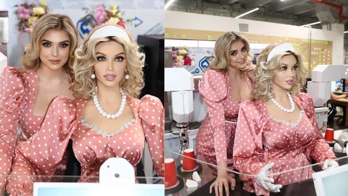 दुबई के डोना साइबर-कैफे में ग्राहकों की सेवा के लिए सुपरमॉडल जैसा दिखने वाला रोबोट होगा।
#Dubai #UAE #robot #DonnaCyberCafe