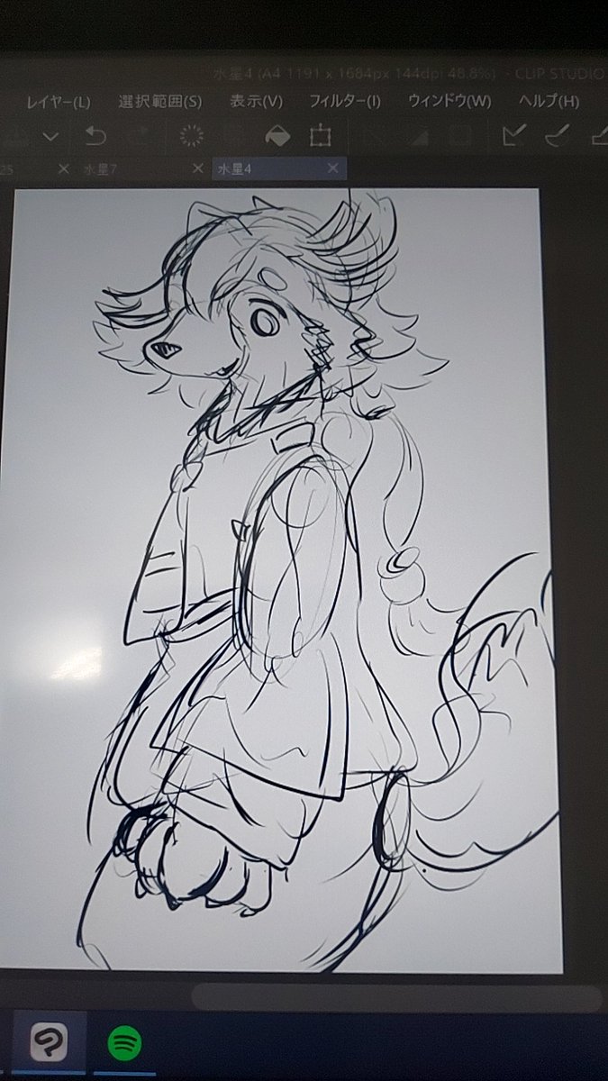 等身高めの擬獣化も描きたいんだわ 