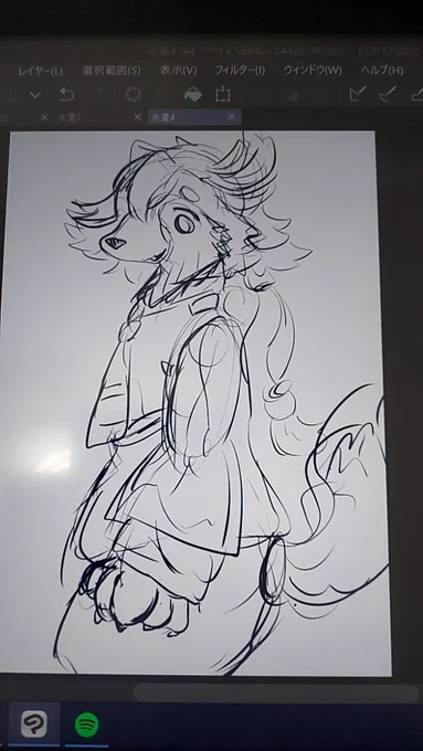 等身高めの擬獣化も描きたいんだわ 