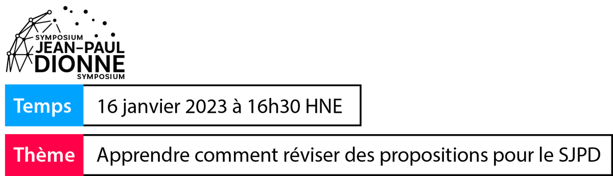 Nous sommes à la recherche de bénévoles pour participer à l’arbitrage par les pairs! 
Vous pouvez vous inscrire à l'atelier ici : Comment réviser pour JPDS (shorturl.at/jqxAC)
