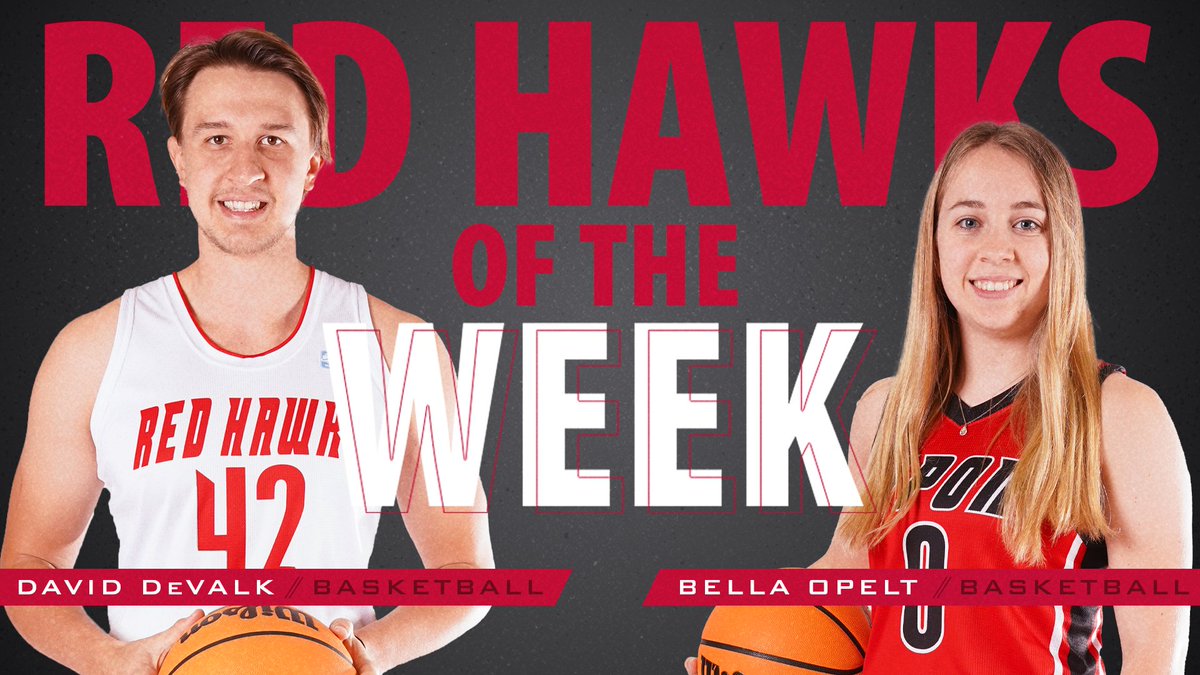 RiponRedHawks's tweet photo. This week's Red Hawks of the Week are hoopsters David DeValk and Bella Opelt. Read more at https://t.co/LSks4Uio5s https://t.co/8MYHGnGYIB