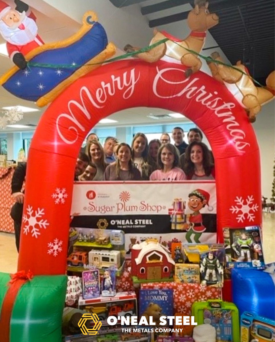 onealsteel's tweet photo. 'Tis the season of giving and our teams have certainly been in the spirit.
The Birmingham team was excited, to once again lend their support to Children’s of Alabama’s Sugar Plum Shop! They donated toys and $1,875 to the hospital.
#weareonealsteel #wearestewardship https://t.co/fm0f3nficY