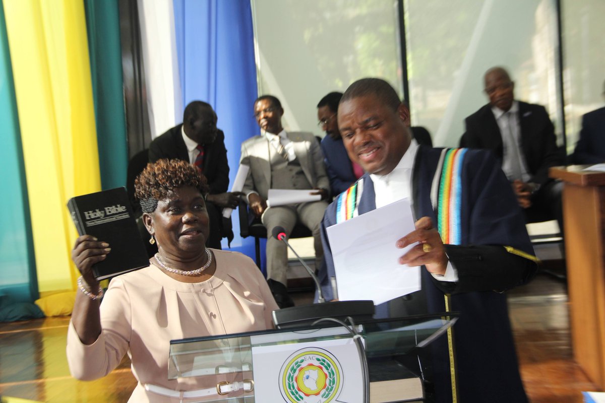 EA_Bunge's tweet photo. Hon. Dr. Leonardo Anne Itto being sworn to serve her 2nd term in the East African Legislative Assembly. https://t.co/aKjwGCpWIZ