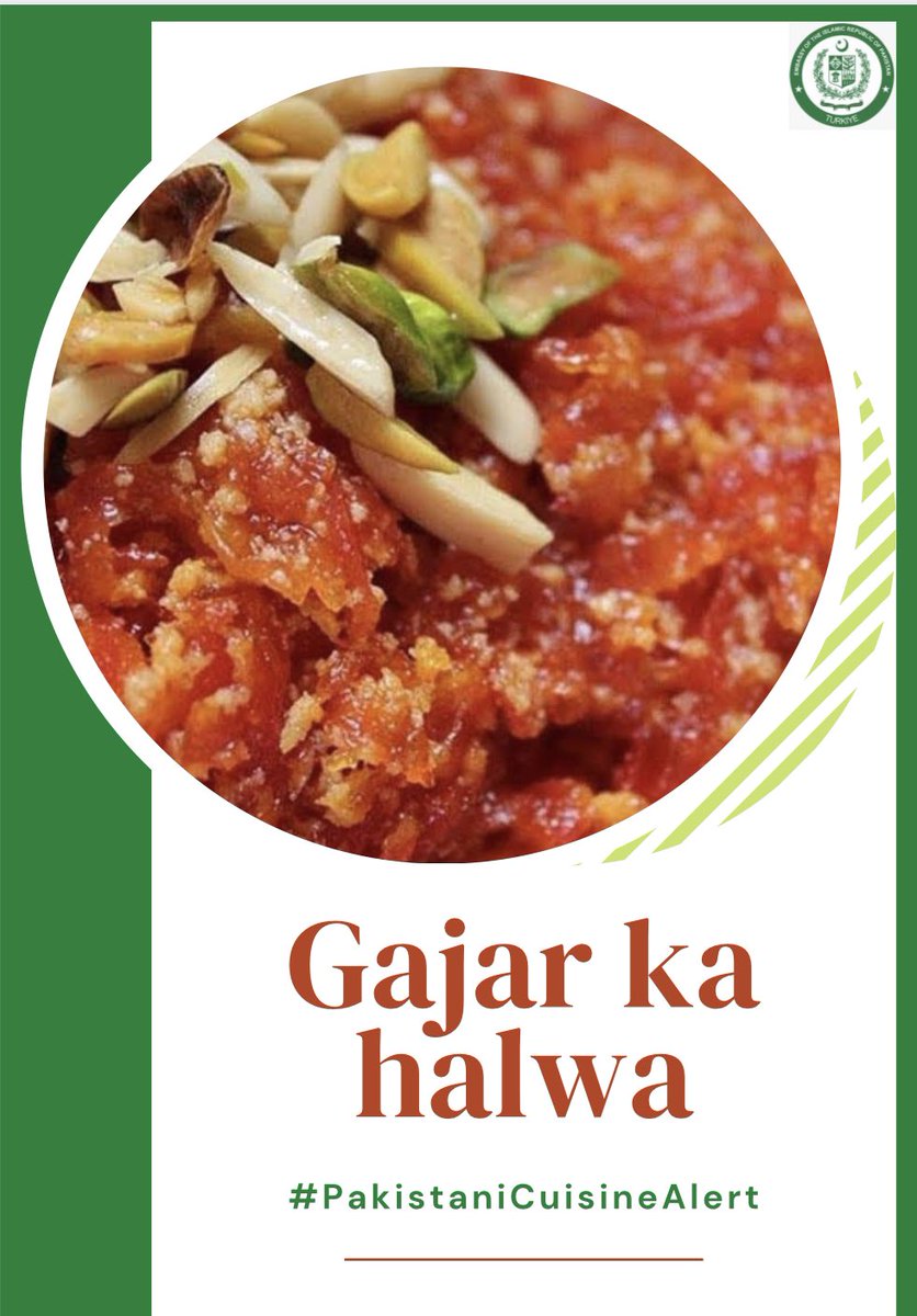 Winter Treat ‼️

Garnished with almonds &amp; pistachios Gajar ka halwa (carrot halwa) is a sweet Pakistani delicacy. 

Made from carrots, milk &amp; sugar, it sweetens life &amp; warms up chilly winters. 

Give it a try ‼️