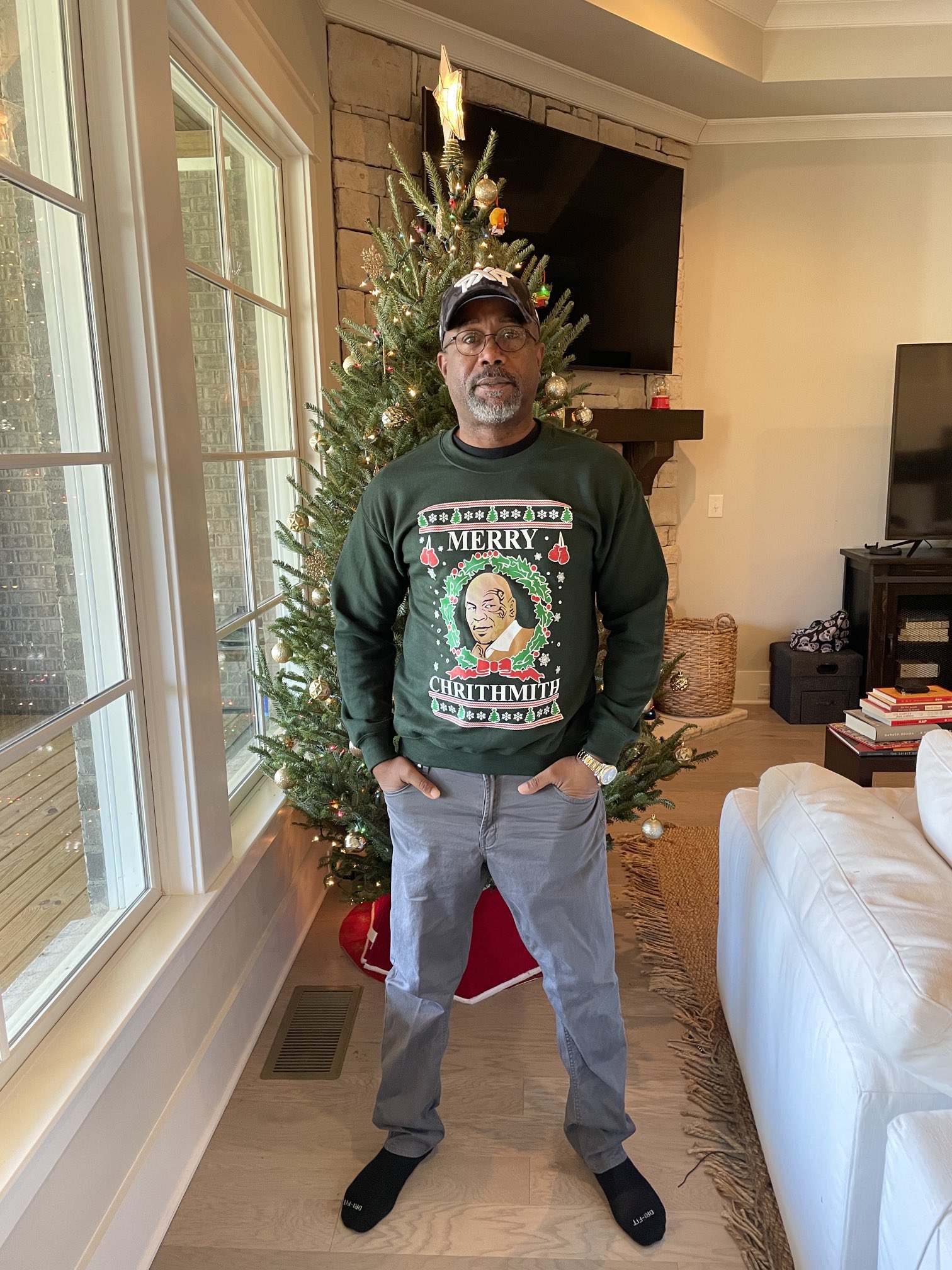 Mike tyson deals sweater christmas