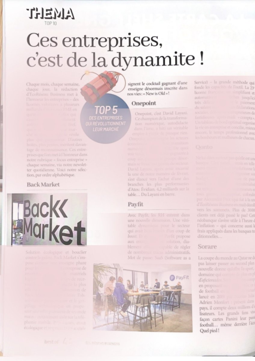 Onepoint se classe dans le top 5 des entreprises qui révolutionnent leur marché🚀 <a href="/EcoReseau/">ÉcoRéseau Business</a>