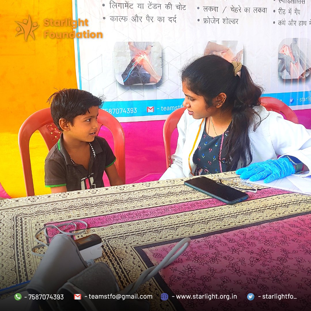 Starlightfo_'s tweet photo. Starlight Foundation Conducted a General Health Check Up Camp at Dhanora Village. It was a general health check up camp addressing General &amp; Physiotherapy related problems. Our team of Doctors screened total of 48 Beneficiaries
#qualityhealthcare #healthcamp #witheverychild #ngo https://t.co/lzzV5BPw1p