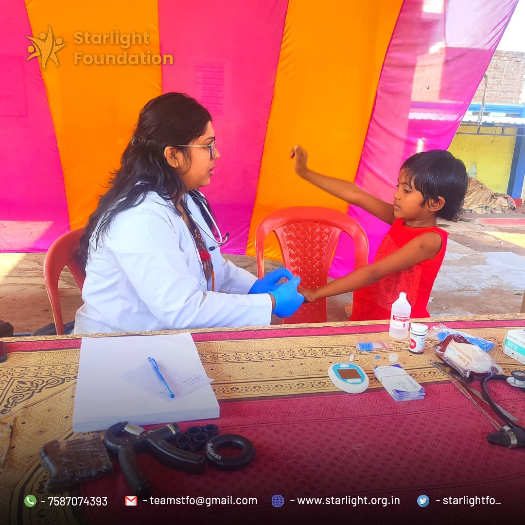 Starlightfo_'s tweet photo. Starlight Foundation Conducted a General Health Check Up Camp at Dhanora Village. It was a general health check up camp addressing General &amp; Physiotherapy related problems. Our team of Doctors screened total of 48 Beneficiaries
#qualityhealthcare #healthcamp #witheverychild #ngo https://t.co/lzzV5BPw1p