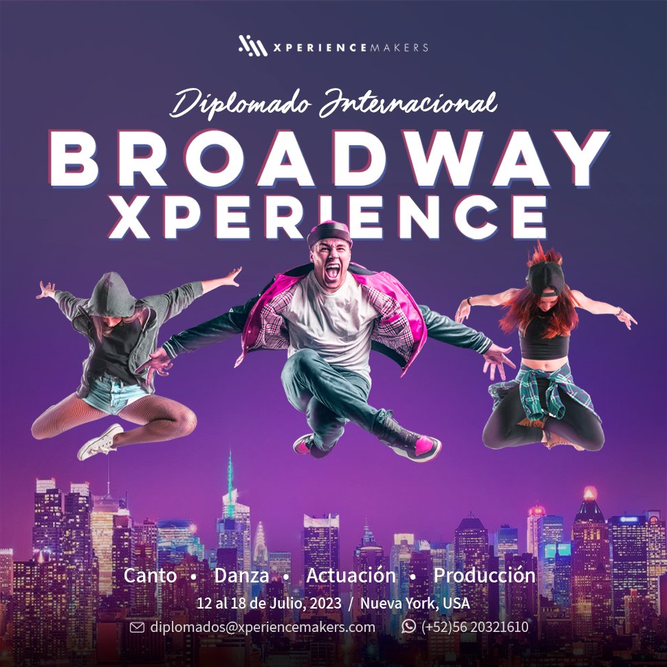¡Inscríbete a la 3ra edición de nuestro diplomado internacional Broadway Xperience en Nueva York, USA!

¿Qué esperas? Vive esta experiencia del 12 al 18 de Julio del 2023. Aparta tu lugar con anticipación ya que el cupo es limitado.