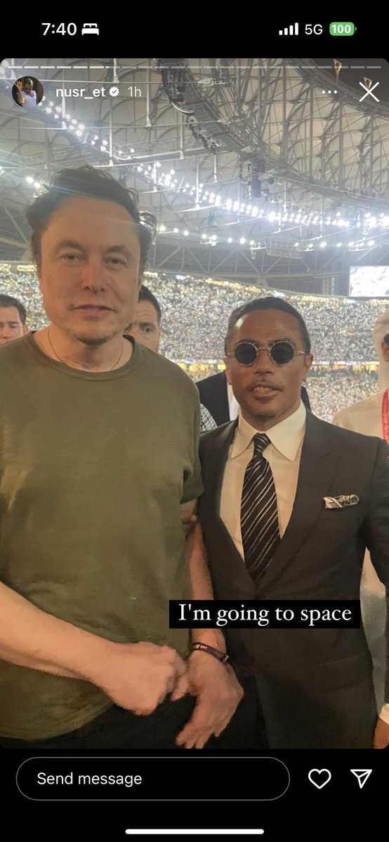 corbinwilliams's tweet photo. “Hey Elon it’s me Salt Bae”

Elon: Who?

Salt Bae: Just look at the camera! https://t.co/TN6fKKZD9j